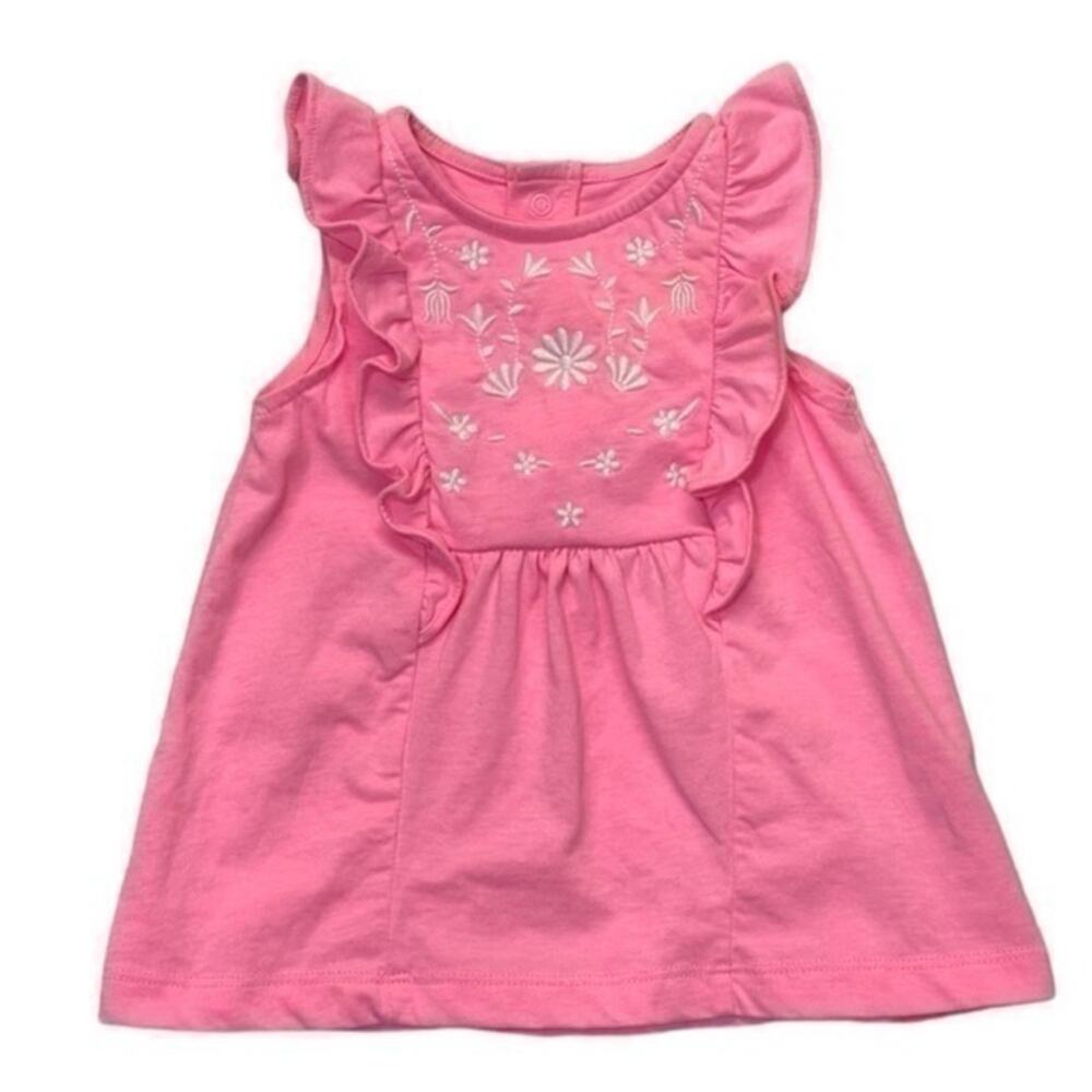 Carter’s Tank Top Size 18 Months pink white sleeveless
